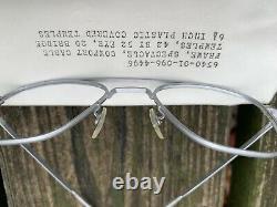 Lunettes De Soleil Vintage American Optical Aviator Sunglasses Trois Paires Cadres Silver Matte
