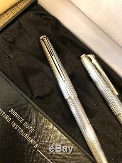 Montblanc Vintage Paire De 2 En Argent Sterling Stylos À Bille