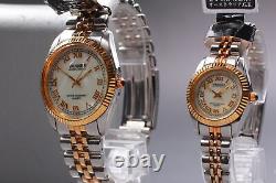 NOS Vintage Vannes Balcon ? Montre Quartz MOP Or Argent Bicolore avec Boîte