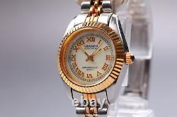 NOS Vintage Vannes Balcon ? Montre Quartz MOP Or Argent Bicolore avec Boîte