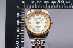 NOS Vintage Vannes Balcon ? Montre Quartz MOP Or Argent Bicolore avec Boîte