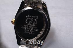 NOS Vintage Vannes Balcon ? Montre Quartz MOP Or Argent Bicolore avec Boîte