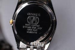 NOS Vintage Vannes Balcon ? Montre Quartz MOP Or Argent Bicolore avec Boîte