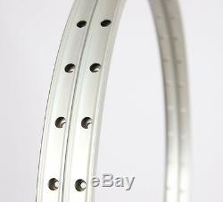 Nos Pair Jantes De Clincher Vtt Pour Mavic X517 Sup Argent 26 36h 375g Vintage