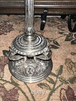 PAIRE DE CHANDELIERS EN ARGENT MAITLAND RÉGENCE BAROQUE VINTAGE AVEC PATTES DE LION SMITH