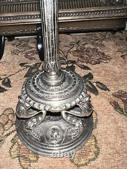 PAIRE DE CHANDELIERS EN ARGENT MAITLAND RÉGENCE BAROQUE VINTAGE AVEC PATTES DE LION SMITH