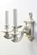 Paire RÉtablie Appliques Murales Antiques Vintage Arts & Crafts Art Déco Coloniales, Argent