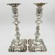Paire Vintage De Chandeliers En Argent Sterling De Style Georgien Du Moyen Du 18e SiÈcle Londres 1966