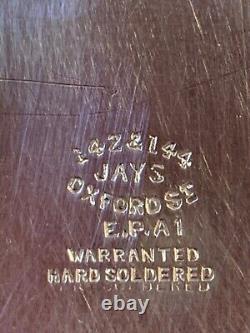 PAIRE de plats couverts en argent plaqué Vintage Jays Oxford Street, Londres, Angleterre DEUX