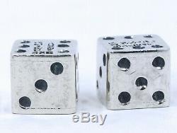 Paire Argent Sterling Vintage De Dice 18 Grammes, Une Paire De Dés (# 55)