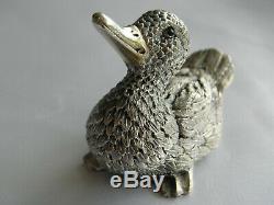 Paire Belle Vintage Insolite De Sterling 925 Canards Phv & Co