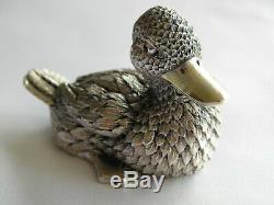 Paire Belle Vintage Insolite De Sterling 925 Canards Phv & Co