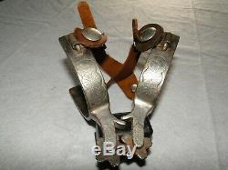 Paire D'éperons De Western Vintage Montés À L'argent, Marqués, D'occasion, En Bon État