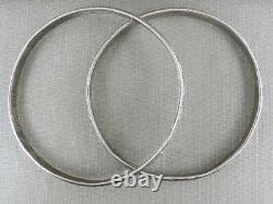 Paire De Bracelets Vintage En Argent Art Déco Motif Bracelets