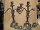 Paire De Chandeliers Vintage En Argent Massif Poinçonné