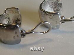 Paire De Clip Vintage Chanel Sur Boucles D’oreilles En Argent