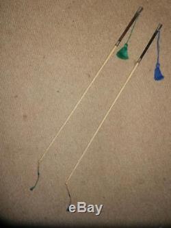 Paire De Cravaches / Fouets D'équitation Inutilisés Vintage Swaine & Adeney. (argent) C 1973