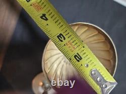Paire De Gobelets Argent Sterling Vintage Ribbed Surface 625 Gr