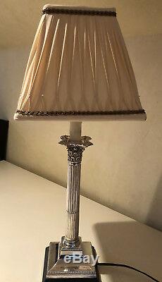 Paire De Lampes De Chandelier D'argent Vintage
