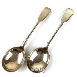 Paire De Millésime De Soupe En Argent Massif Type Spoons Mappin & Webb 19cm 149g