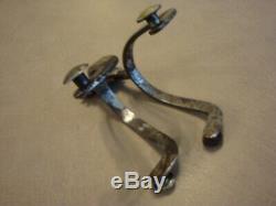 Paire De Revers Vintage Western Cowboy En Argent Marqué Mcchesney Spurs 1890-1928