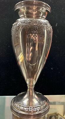 Paire De Vases Argent Sterling Dominick & Haff 7 1/4 Début Des Années 1900 Antique Art Vtg