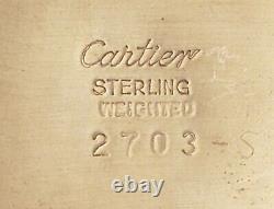 Paire De Vintage Cartier Argent Sterling Candelabra 3-léger #2703 Dommages As-is
