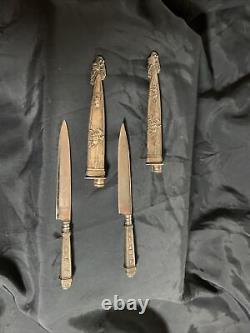Paire De Vintage Pampas Argentina Brésil Gaucho Inox Boot Couteau Avec Scabbrard