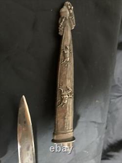 Paire De Vintage Pampas Argentina Brésil Gaucho Inox Boot Couteau Avec Scabbrard