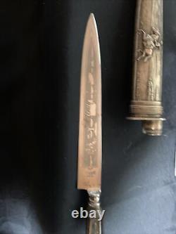 Paire De Vintage Pampas Argentina Brésil Gaucho Inox Boot Couteau Avec Scabbrard
