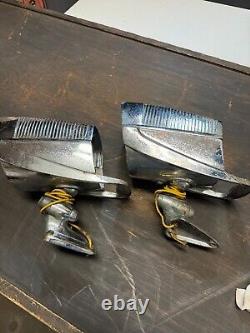 Paire Gauche & Droite ANNÉES 1950-60 VINTAGE NU-VUE PROJECTEUR/MIROIR RATROD Non testé