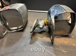 Paire Gauche & Droite ANNÉES 1950-60 VINTAGE NU-VUE PROJECTEUR/MIROIR RATROD Non testé