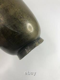 Paire Millésime/antique Vases Japonais En Bronze Mélangé Métal Avec Argent