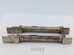 Paire Muzuzot Vintage Judaica Israélien Argent Sterling Par Netafim Mezuzah 8 Heavy