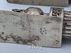 Paire Muzuzot Vintage Judaica Israélien Argent Sterling Par Netafim Mezuzah 8 Heavy