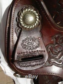 Paire O Dice Selle Western Western À Lacets Style Arabe 15 1/2
