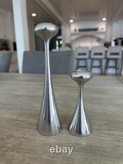 Paire RARE VTG ALESSI Bougeoirs Modernes Designer Elena Danti Enrica Zanzi