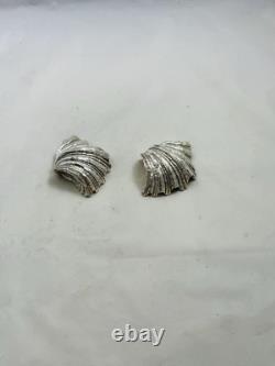 Paire Rétro Rare D'Ornements En Argent Christofle Coquilles D'Huitres, France