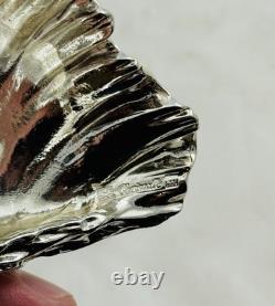 Paire Rétro Rare D'Ornements En Argent Christofle Coquilles D'Huitres, France