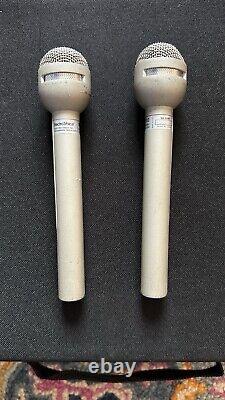 Paire- Vintage 1975 Microphone Dynamique Electro Voice RE10 à Directivité Cardioid TESTÉ
