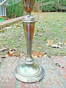 Paire Vintage Alvin-argent Sterling-bougie Bâton Porte-candelabra Weighted
