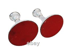 Paire Vintage De Bougeoirs Élégants En Argent Portugais 0.925 Aigle 300 Grammes