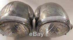 Paire Vintage De Phares Hot Rat Rod Electroline 2200 V8 1932 1933 34 Roadster