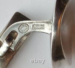 Paire Vintage Georg Jensen Sterling Silver Cufflinks 74 Nanna Ditzel Danemark. 925