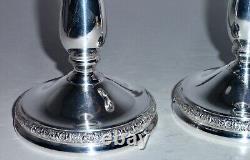 Paire Vintage International Prelude Chandeliers en Argent Sterling 7