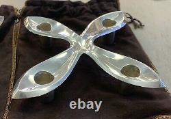 Paire Vintage Sterling Silver Candle Stick Holders Makers 23419 Tiffany & Co