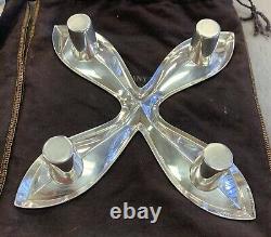Paire Vintage Sterling Silver Candle Stick Holders Makers 23419 Tiffany & Co