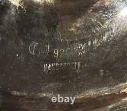 Paire Vintage de Bougeoirs en Argent Sterling & 999 Fins Fabriqués à la Main en Allemagne 330g