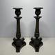 Paire Vintage De Chandeliers En Bronze Frederick Cooper Du 19ème Siècle Camden Passage