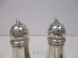 Paire Vtg M Fred Hirsch Jersey City Nj Sterling Silver Sel & Pepper Shakers 0554